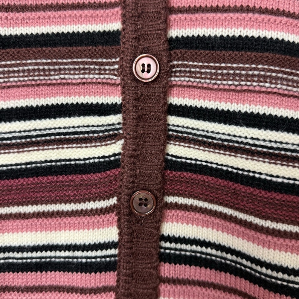 LES SEREIN Women’s size large striped v-neck button down cardigan NWT - Picture 5 of 10
